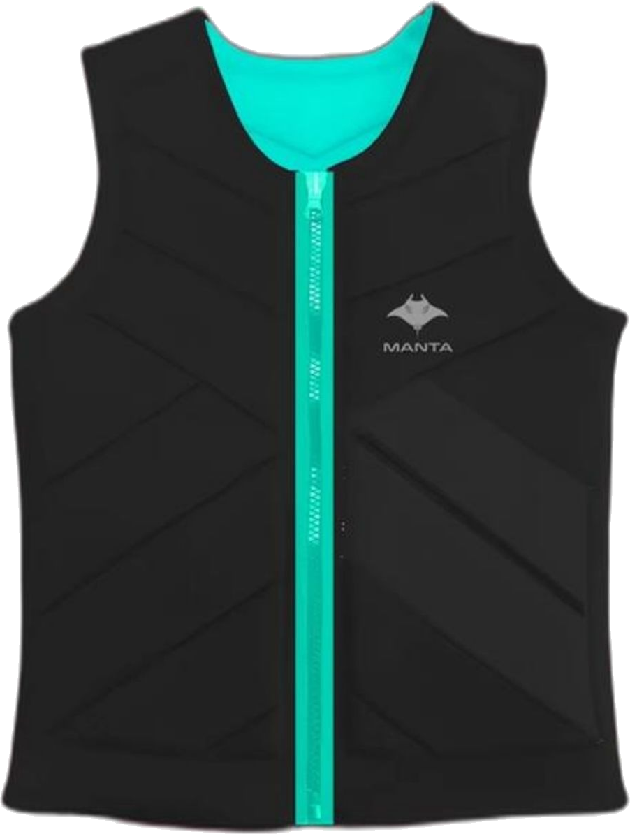 Black / Mint Impact Vest — Black / Mint (Teal Zip)
